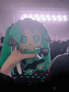 Miku plushie at Miku concert