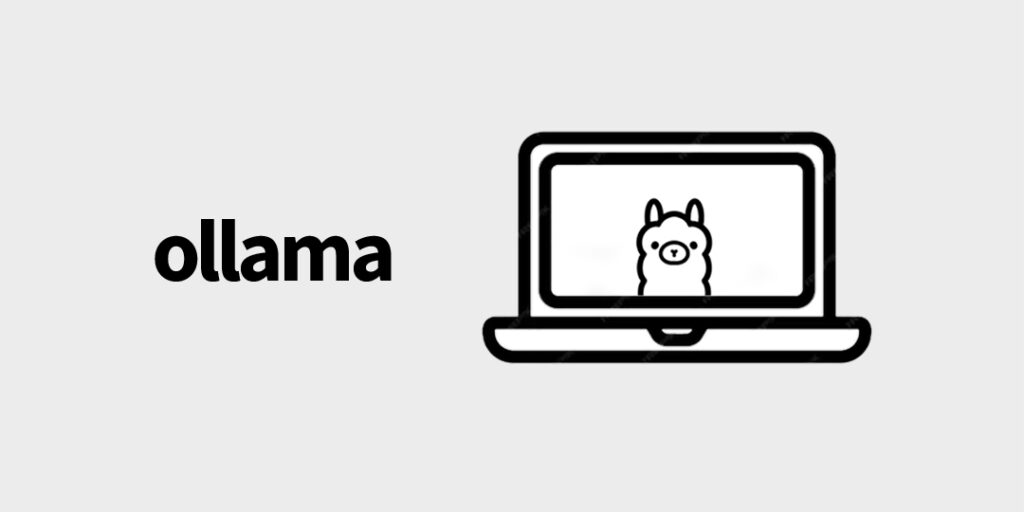 Ollama logo of a Llama inside a laptop
