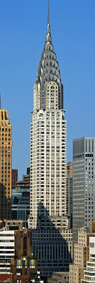 chrysler building in blue sky